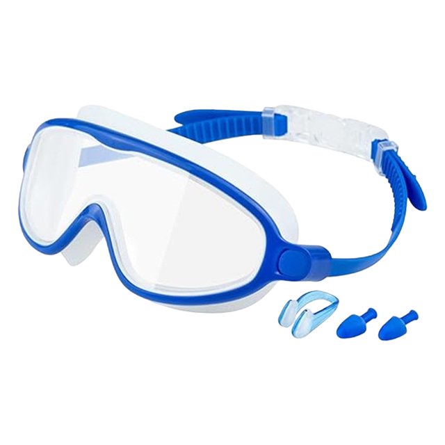 Gafas Natación para Con Tapones La Oreja Clip () Azul Blanco