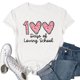 thumbnail image 2 of Camiseta de Cuello Redondo de Manga Corta Impresa para las Mujeres, Estiramiento 95% Poliéster 5% Blusa Casual de Spandex para Uso Diario Y Casero, 2 of 3