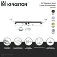thumbnail image 5 of Kingston Brass BSF6020 Watercourse 60-Inch Stainless Steel Linear Shower Drain with Reversible Tile Insert and Flat Grate in Matte Black, 5 of 8
