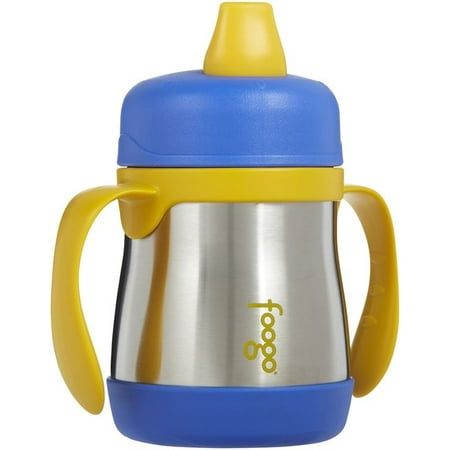 THERMOS FOOGO 7OZ SIPPY CUP W/ HANDLES BLUE/YELLOW