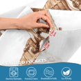 thumbnail image 5 of Yayeee Kitchen Curtains Tier Set of 2 Light Filtering 57"x36" Over Sink Window Panels, Brown Ice Cream Pattern, 5 of 7