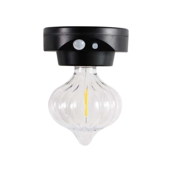 Momihoom Solar-Powered Motion Sensor LED Bulb Light, Wireless Retro Decorative Fixture for Outdoor and Indoor Use