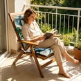 thumbnail image 4 of Thick Tufted High Back Rocking Chair Cushion, Outdoor Patio Chair Cushions Non- Tie On Replacement Seat Pad for Garden Porch Swing Furniture(Hawaiian Style), 4 of 4