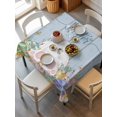 thumbnail image 2 of Spring Easter Suqare Tablecloth - 60 x 60 Inch, Rabbit Ears Foot Colorful Eggs Wooden Plank Waterproof & StainResistant Tablecloth, Washable Oil-proof Table Cover for Dining/Party/Wedding/Buffet, 2 of 9