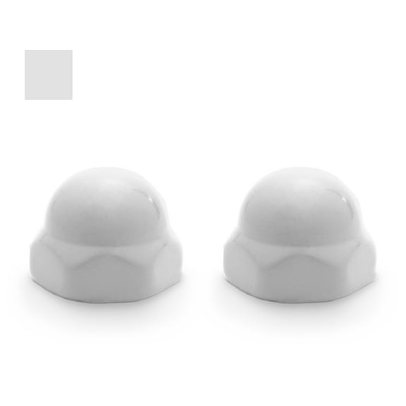 Replacement Ceramic Toilet Bolt Caps for American Standard Bathroom - Set of 2 - Euro White