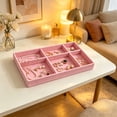 thumbnail image 4 of EQWLJWE Storage Totes,Storage Bag Organizer,Rose Velvet Jewelry Trays Stackable Drawer Organizer Dividers for Rings Earrings Necklaces Bracelets Storage, 4 of 6