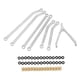 thumbnail image 3 of Kit de varilla de chasis RC, juego de eslabones de aluminio mejorados para Axial SCX24 AXI00005 1/24, color plateado, 3 of 10