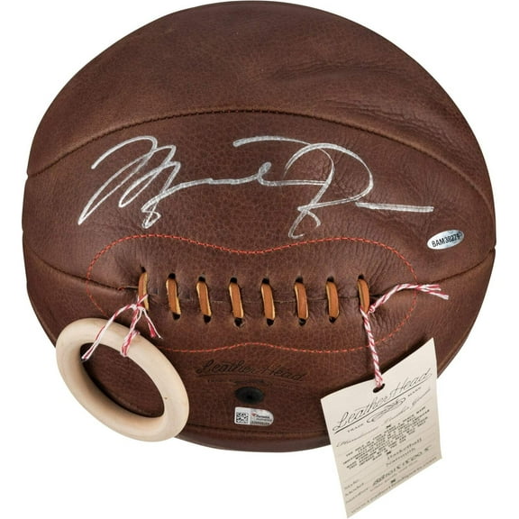 Michael Jordan Signed Leather Head Naismith Basketball Upper Deck UDA COA
