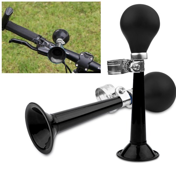 Klaxon de Vélo 2.2 Pouces, Klaxon à Air, Anneau de Serrage, Haut-Parleur en Métal Vintage Classique pour Véhicules Vélos Golf