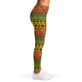 thumbnail image 4 of Rasta Tribal Pattern Print Leggings, Art Sexy Yoga Leggings For Women., 4 of 5