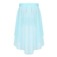 thumbnail image 2 of RUNQHUI Kids Girls Ballet Dance Performance Irregular Hem Chiffon Solid Color Skirt Light Blue 10, 2 of 7