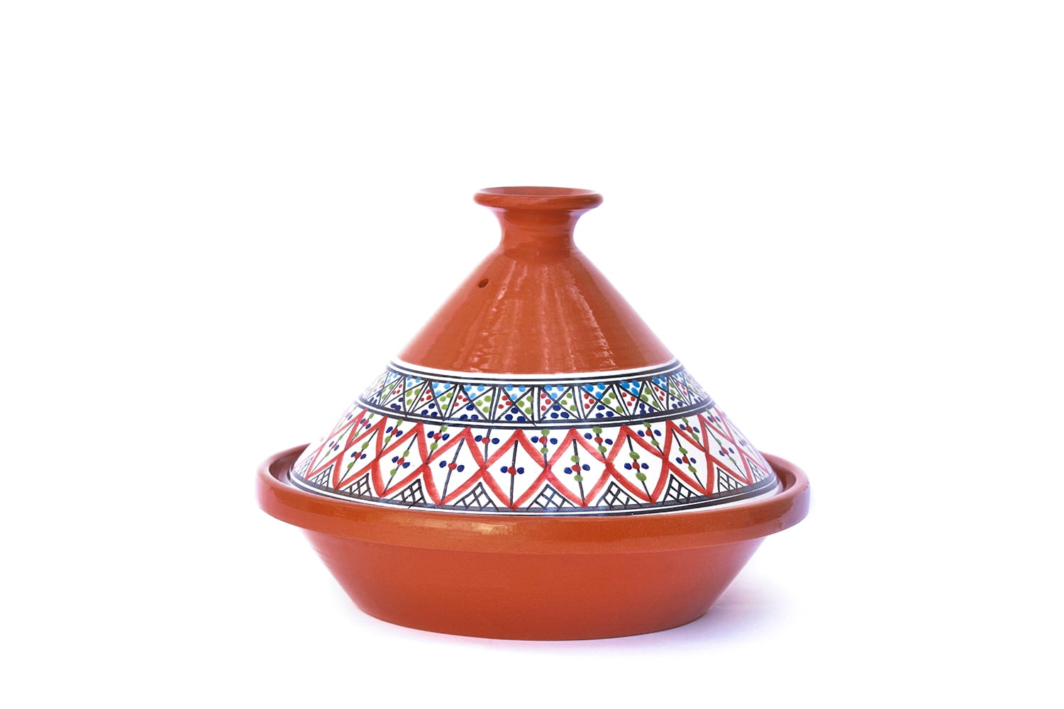 Large Red Tagine Handmade and HandPainted Tagine Pot Moroccan