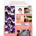 thumbnail image 5 of Purple Stripe Yoga Towel for Hot Yoga Non Slip, Black Grey White Gradient Striped Geometric Yoga Mat Towel Absorbent Yoga Sweat Towels Microfiber Hot Yoga Blanket for Bikram Pilates 26"x70", 5 of 7