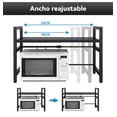 thumbnail image 4 of Estante Extensible Para Horno De Microondas De 2 Niveles Modelo Negro, 4 of 4