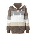 thumbnail image 7 of Mens Furry Sherpa Jacket Fleece Long Sleeve Full Zip Hooded Casual Warm Winter Coat with Zipper Pocket Outdoor, 7 of 7