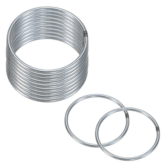 Uxcell 12-Pack Dream Catcher Rings,2 Inch Metal Round Shape Macrame Wreath Floral Ring Hoop for DIY Craft Decorations Silver