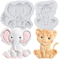 thumbnail image 1 of Moldes de silicona para fondant Lingzhi Elephant Lion para decoración de tartas, 1 of 9