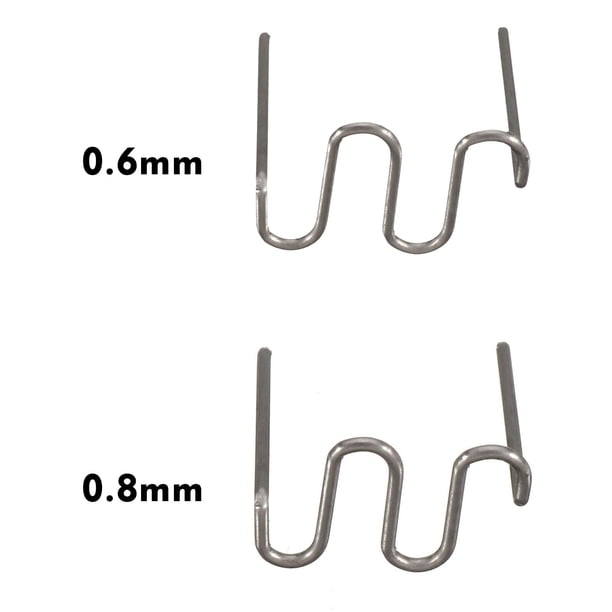 400-Pack 0.6mm Stainless Steel Wave Staples – Precut Hot Staples For Plastic Repair Welder, Bumper Crack Fix, Compatible With 600106 Tools, Gray