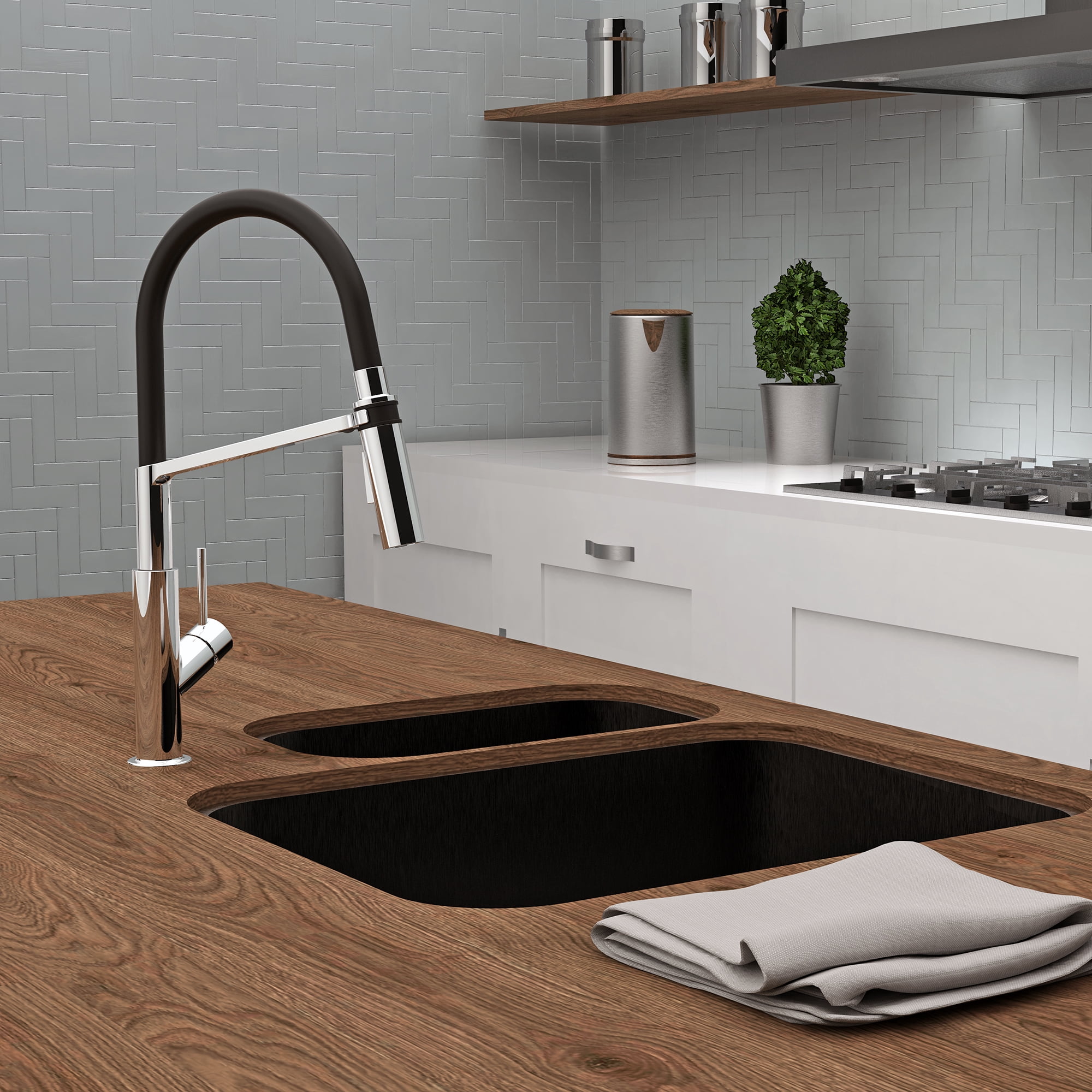 Keeney MAG78CCP Single Handle Pull-Down Kitchen Faucet, Polished Chrome