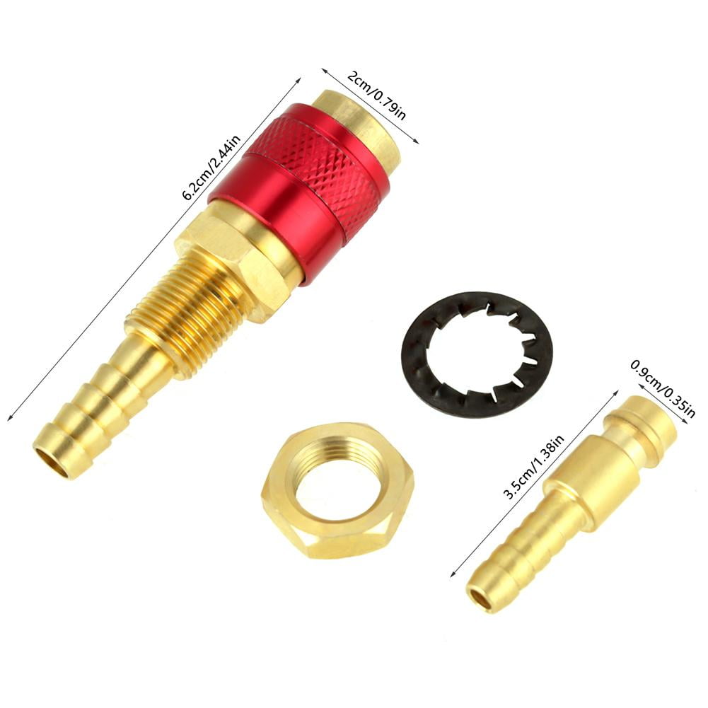M8 Water Cooled /& Gas Adapter Quick Connector Fitting For MIG TIG Welder Torch