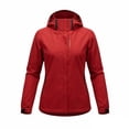 thumbnail image 5 of Windbreaker Jacket for Women Detachable Hooded Windproof and Waterproof Jacket with Pockets Solid Color Hooded Zip Up Casual Lightweight Hiking Travel Jackets, 5 of 6