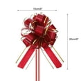 thumbnail image 2 of 10pcs 6" Large Big Pull Bow, Organza Car Gift Wrapping Bows Ribbon for Wedding Christmas Bow, Burgundy Red, 2 of 6