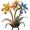 1, variant on Rusty Metal Garden Stake Rusty Flower Yard Art Iron Flower Decoration for Outdoor Ornament Accessories