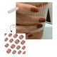 thumbnail image 1 of Uñas postizas a presión, regalos para mujeres, uñas cortas a presión, uñas postizas cortas con pegamento reutilizable, 12 tamaños, parche de 2 ml, 1 of 4