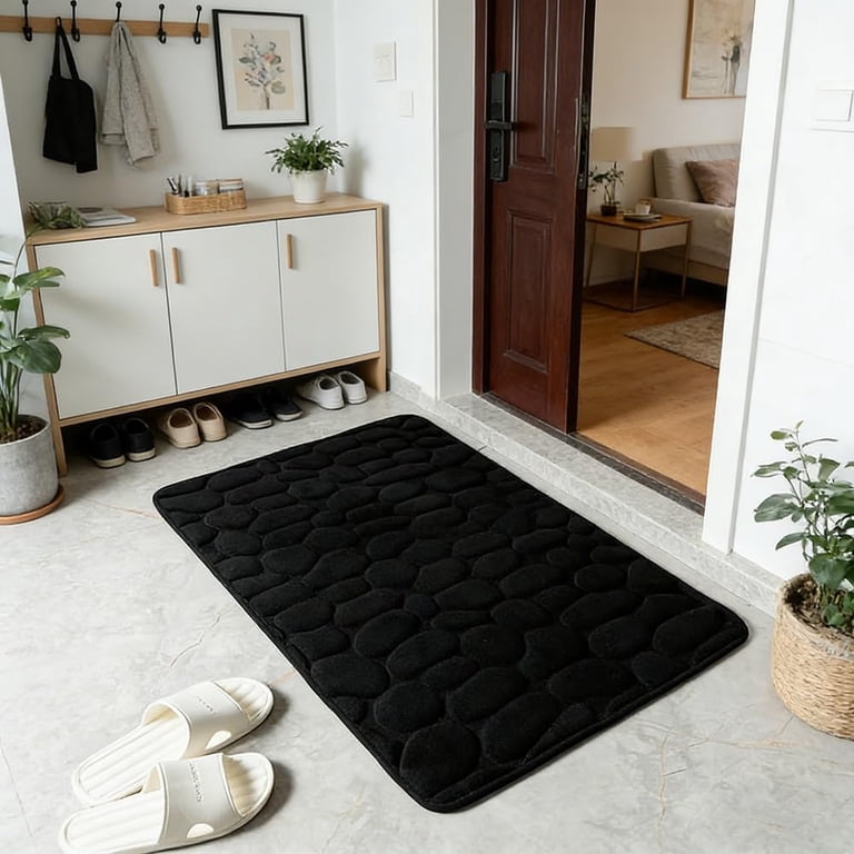 Cobblestone Embossed Bathroom Bath Mat: Elevate Your Spa Experience