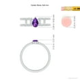 thumbnail image 4 of ANGARA Natural 0.33 Ct. Amethyst with Diamond Classic Stackable Ring in 14K White Gold for Women (Ring Size: 11.5), 4 of 9