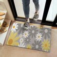 thumbnail image 2 of Gray Daisy Flower Yellow Blooms Pattern Door Rugs,Washable Non Slip Door Mats Indoor,Decorative Door Mats,Entry Mat Indoor for Entrance,Bedroom,Kitchen,Bathroom,16"x24", 2 of 6