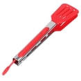 thumbnail image 4 of 2-Pack Stainless Steel Kitchen Tongs with Nylon Square Heads, Perfect for Cooking, BBQ - Red, 4 of 8