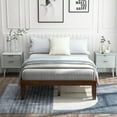 thumbnail image 1 of Costway Full Wooden Platform Bed 14" Slats Support Mattress Foundation Brown Cherry, 1 of 10