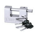 thumbnail image 1 of FJM SPSA80-KD D-Style High Security Padlock, Home Improvement Anti Theft Trailer Lock, Bike Lock, & Door Lock. Also for Outdoor Storage Shed, Includes Master Lock Set, Keyed Different, 3 1/8", 1 of 4