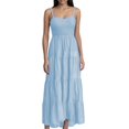 thumbnail image 1 of Vestido largo bohemio con tirantes a rayas para mujer - Vestido largo informal de verano para la playa, 1 of 4
