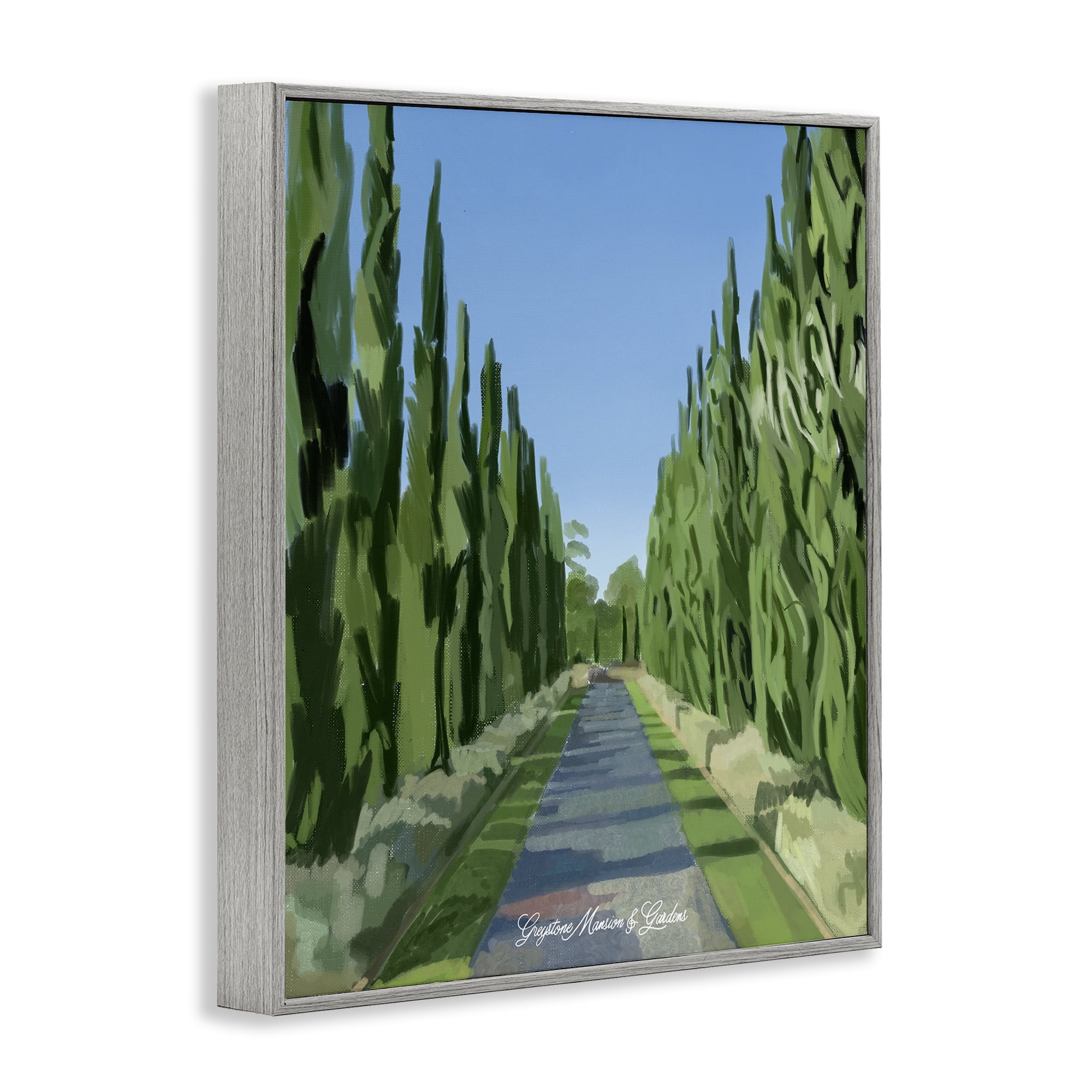 Stupell Industries Greystone Gardens Path Gray Framed Giclee Art, design by Amelia Noyes