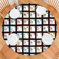 thumbnail image 2 of Math Equations Science Icons Blue Pattern Round Fitted Tablecloth with Elastic Edge,Dining Table Cover Waterproof,Outdoor Round Tablecloth for Camping,Dining,Indoor and Outdoor, 2 of 7