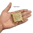 thumbnail image 2 of AargKraft™ Brass Pooja Mandir Chowki Peetha Peeta God's Stool - Puja Articles Size - 2.2" Inches [Very Small], 2 of 4