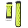thumbnail image 2 of Correa de reloj de silicona, pulsera de repuesto de doble color suave y transpirable para Amazfit Verge Verge Lite (negro verde), 2 of 14