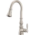 thumbnail image 6 of Moen Weymouth Spot Resist Stainless Shepherd's Hook Pulldown Kitchen Faucet Featuring Metal Wand with Power Boost, S73004SRS, 6 of 7