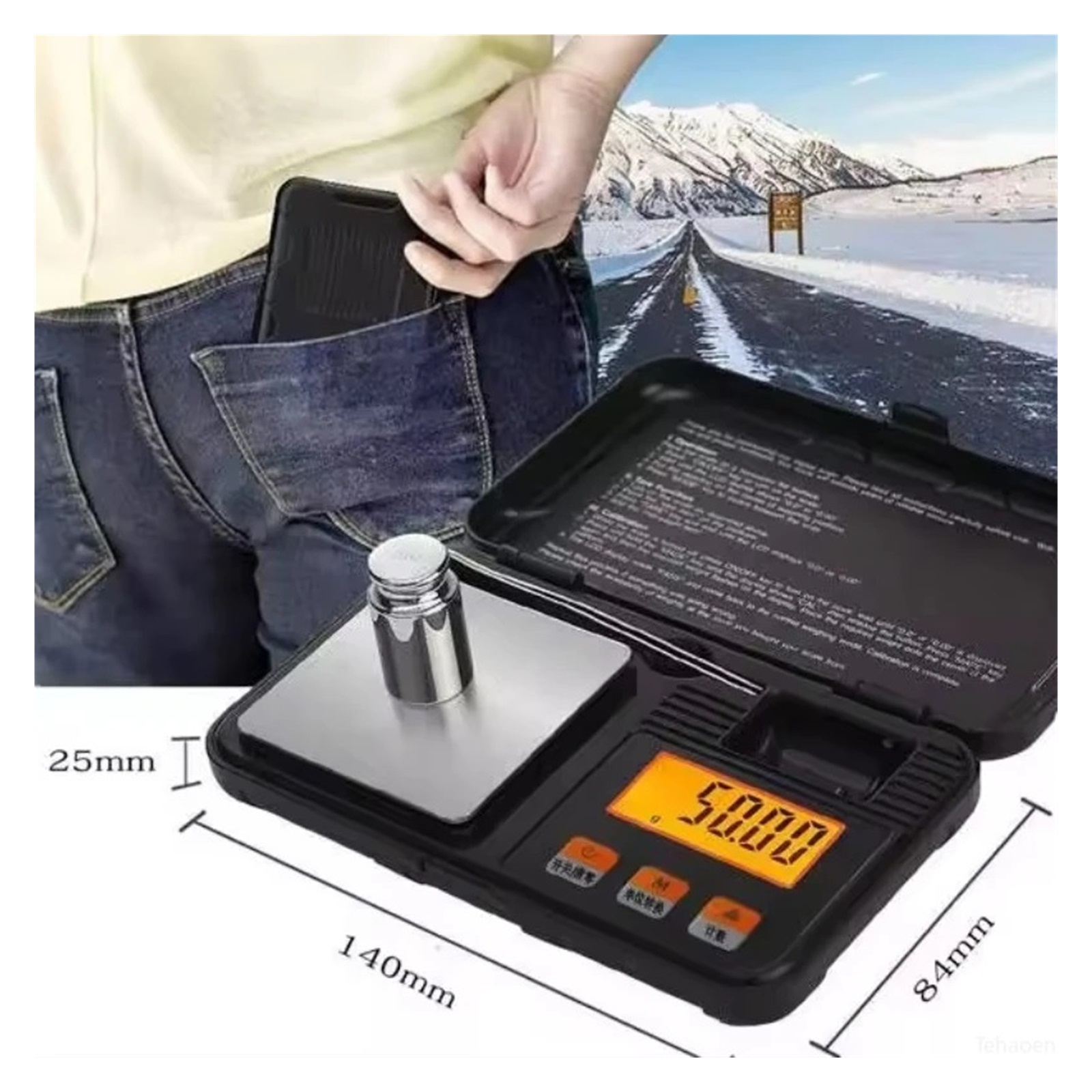 Digital Mini Scale High Precision Pocket Electronic Scale Balance Scale Gold Jewelry Carat Diamond ,High-Precision Weighing Technology