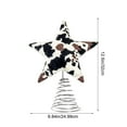thumbnail image 3 of CuiLiyq Christmas Tree Topper Star, 12.6 Inch Cow Pattern Pentagram Tree Topper for Xmas Decorations Ornaments Indoor Decor Holiday Party (A), 3 of 8