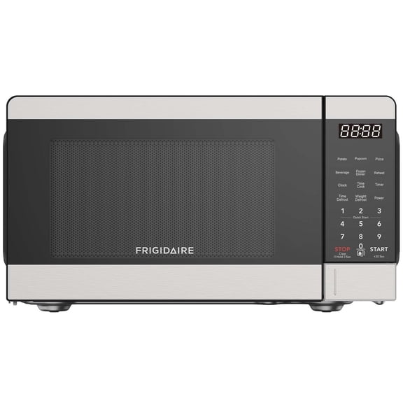 Frigidaire 0.7 Cu. ft. Countertop Microwave Oven, 700 Watt Power, 10 Power Levels, Stainless Steel