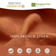 thumbnail image 3 of 100% Pure Linen Duvet Cover with Button Closure and Corner Ties Soft & Breathable - Caramel Full/Queen, 3 of 6