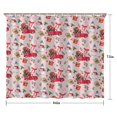 thumbnail image 5 of Pink Christmas Red Truck and Snowman Pattern Shower Curtain 84"x72" ,Bathroom Decorative Shower Curtains Set with 12 Hooks,Modern Waterproof Washable Shower Curtain, 5 of 6