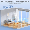 thumbnail image 4 of Humidifiers for Bedroom, 3L Tank for 30H 20dB Quiet Mist Time,Dual Nozzles, LED Lights,for Baby and Large Rooms,1 * Humidifier 1 * Power cord,White, 4 of 7