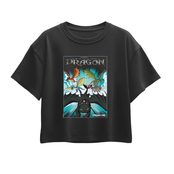 How to Train Your Dragon - Dragon Poster - Youth Girl Short Sleeve Boxy Tee