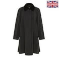 thumbnail image 4 of Wool Blend Oversized Velvet Trim Swing Coat (8026), 4 of 9