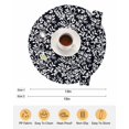 thumbnail image 6 of 15 Inch Round Placemats Set of 6, Black Spring Floral Non Slip Heat Insulation PP Table Mats, Farmhouse Flowers Elegant Pastoral Washable Place Mats for Kitchen Dining Party Table Decor, 6 of 7