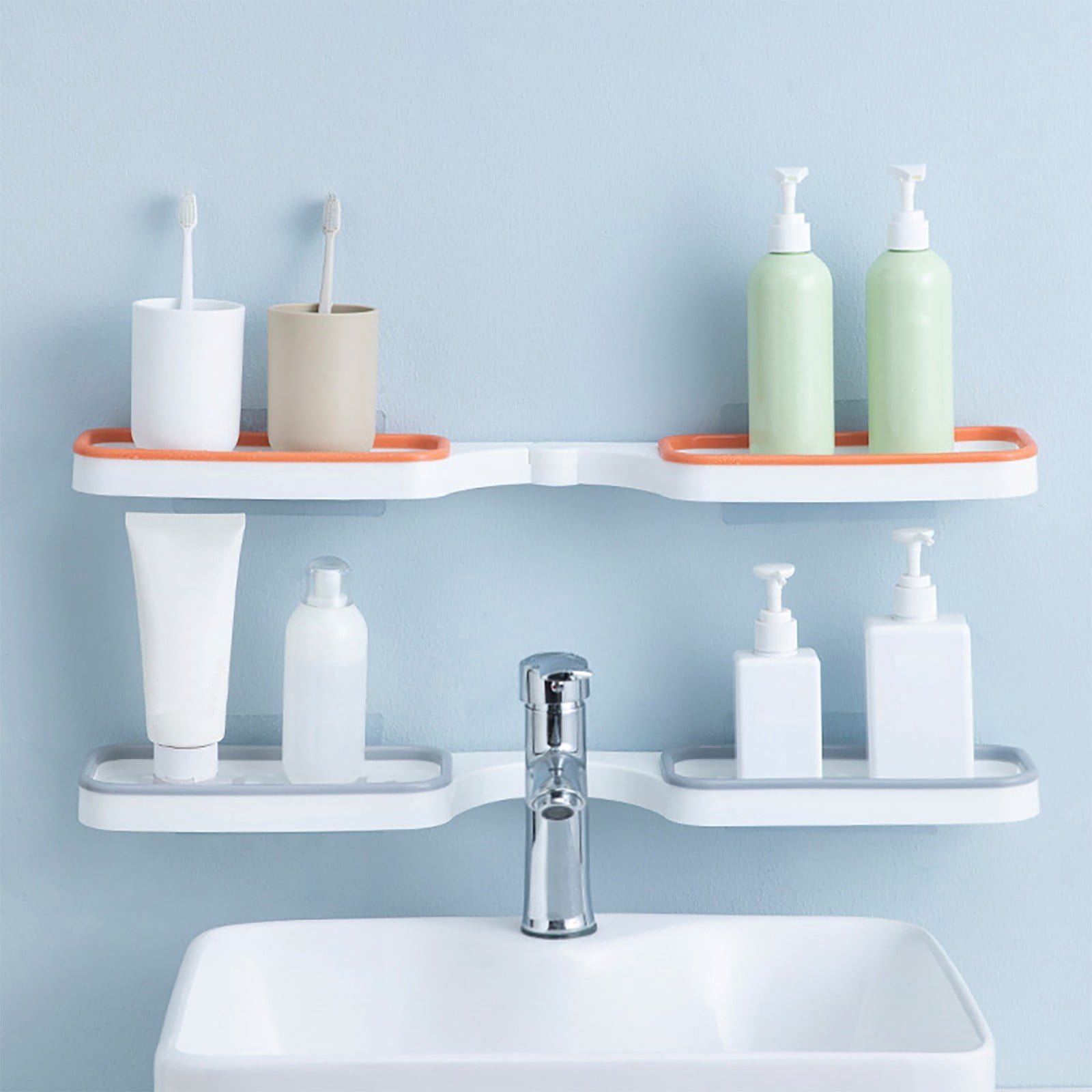 Hand-washing -purpose Shelf Corner Foldable Wall-mounted Storage Rack Dish  Dryer Mats Roll up Rack 23 Drainboard Pad Dish Drainers for Kitchen Dish